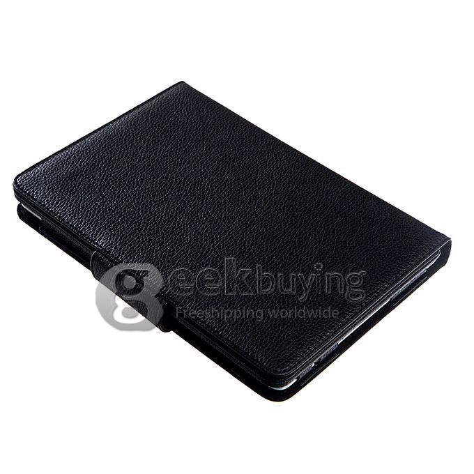 Removable Wireless Bluetooth QWERTY Keyboard Leather Stand Case Cover for Google Nexus 9 - Black