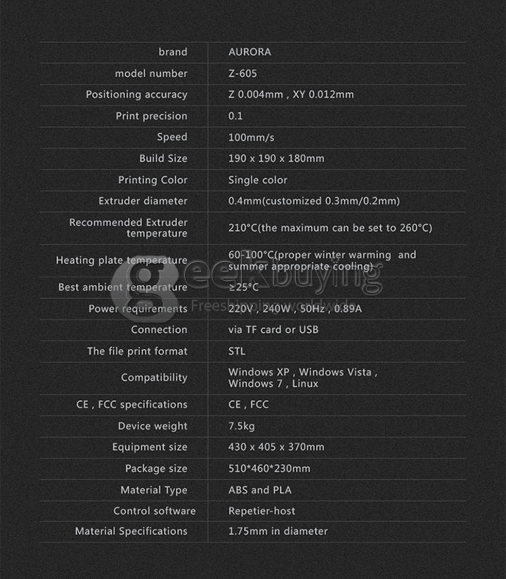 Z605 3D Printer Desktop Printer High Precision Acrylic Frame Three-Dimensional Physical Printer