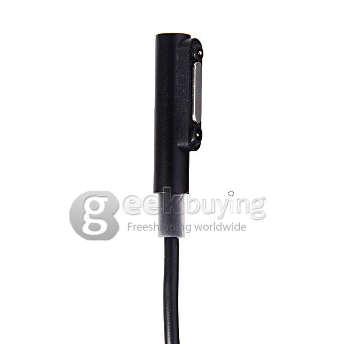 Magnetic Charging Cable Adapter USB Cable LED Smart Prompt for Sony Xperia Z3 Z2 Z1 - Black