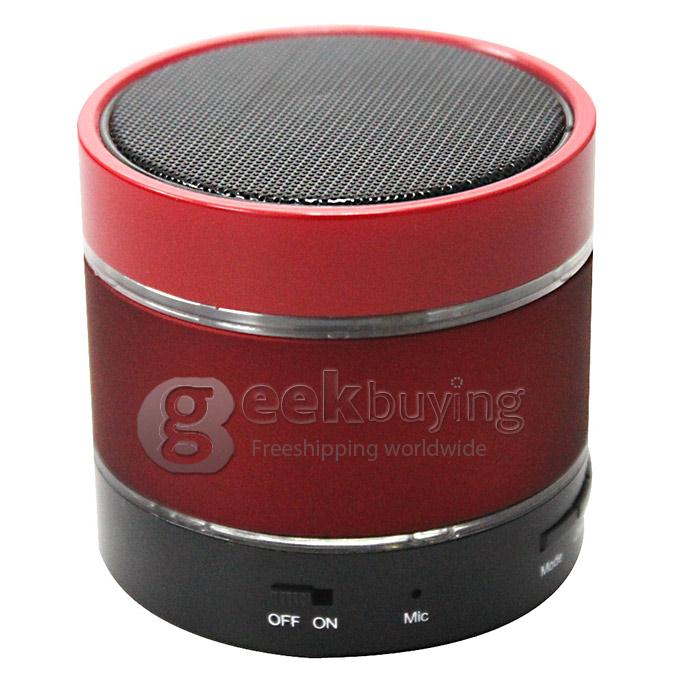 S09 Mini Portable Wireless Bluetooth Hi Fi Speaker Music Player TF Card Slot Hand Freewith LED Light - Red