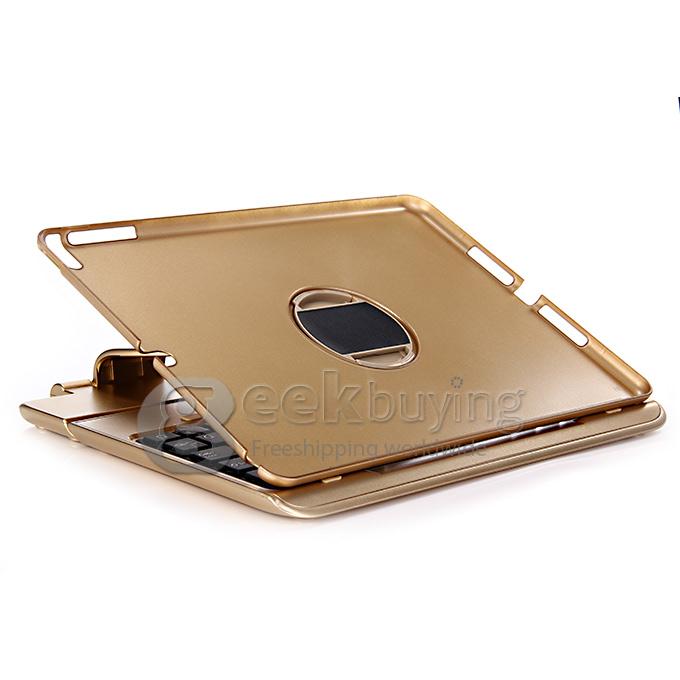 360 Degree Swivel Rotating Stand Bluetooth Keyboard Case Cover For IPad Air 2 iPad 6 - Golden