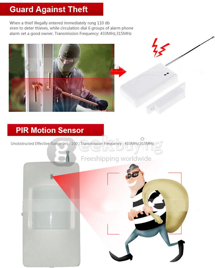 YA-701-GSMPSTN-3 App Controlled Wireless&Wired GSM PSTN Home Alarm Security System Auto Dialer