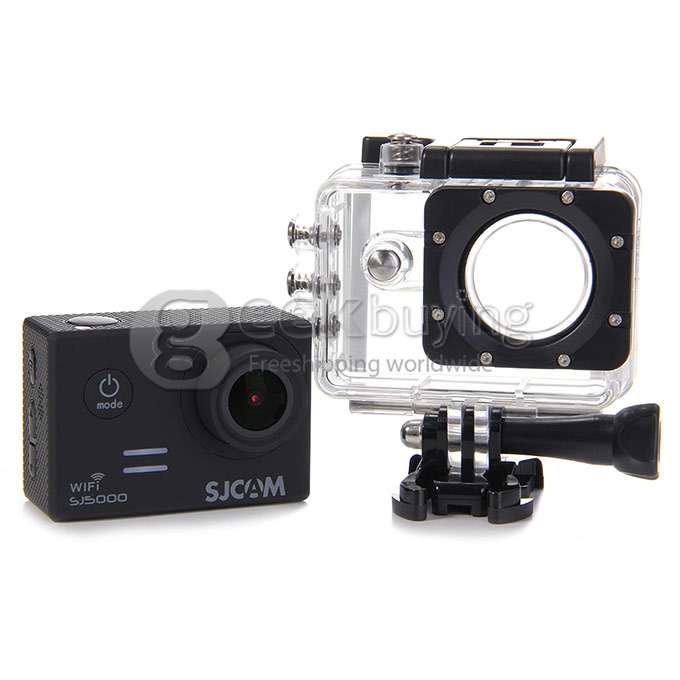 [France Stock]SJCAM SJ5000 WiFi Sports Camera Novatek 96655 14MP 1080P 2.0 Inch 170 Degrees Lens Waterproof Diving HD Camcorder Car DVR - Black