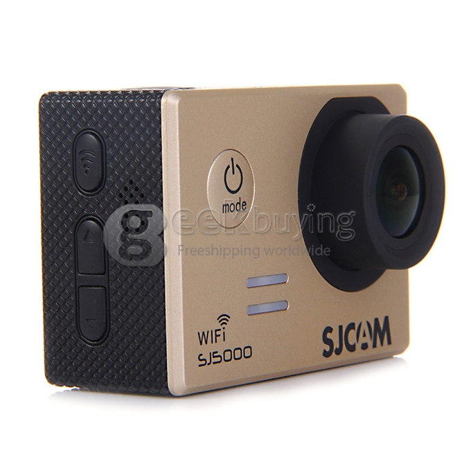 SJCAM SJ5000 WiFi Sports Camera Novatek 96655 14MP 1080P 2.0 Inch 170 Degrees Lens Diving HD Camcorder Car DVR - Golden