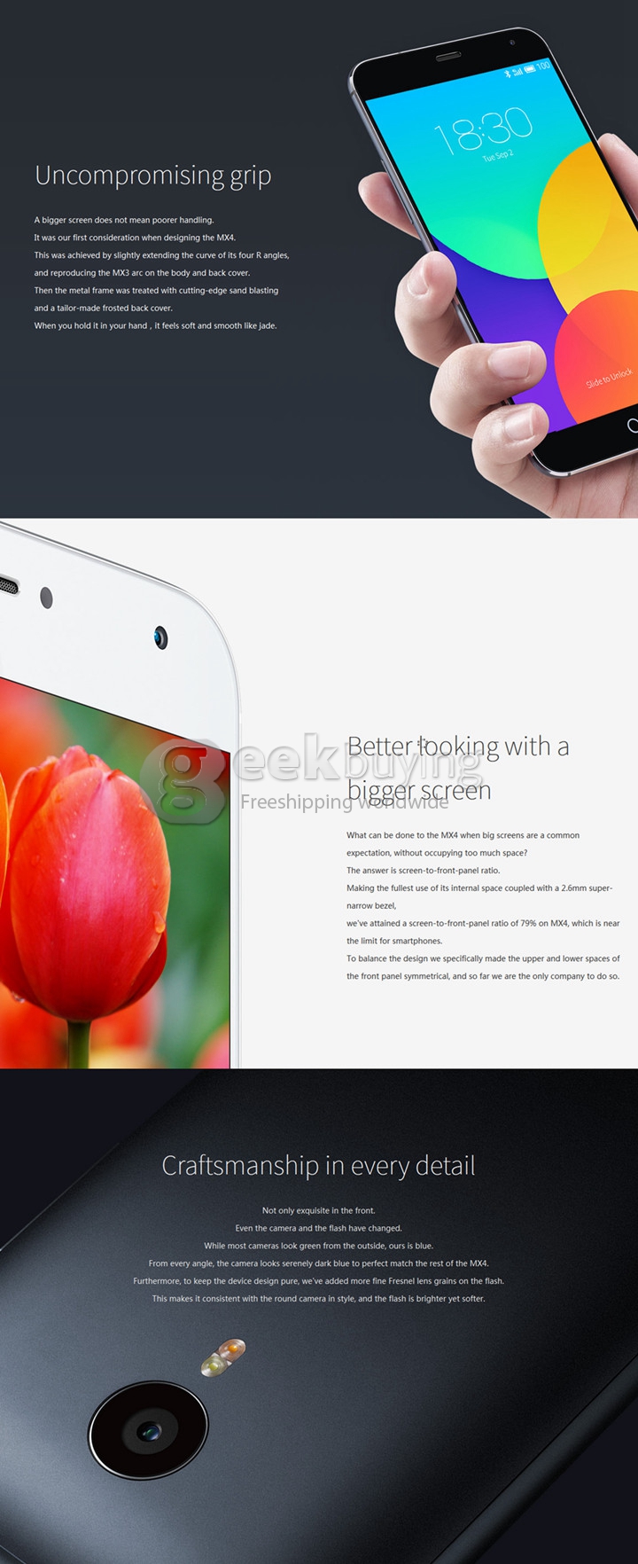 [HK Stock]MEIZU MX4 1920 x 1152 4G MTK6595 Octa Core 5.36 Inch Smartphone 2GB RAM 20.70MP Flyme 4.0/Android 4.4 FHD+ Corning Gorilla Glass 3 - Gray