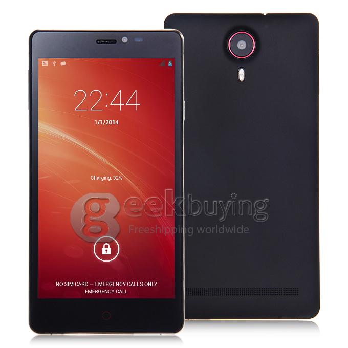 JIAKE V13 5.5inch Android 4.4 Phone MTK6572W Dual Core 1.2GHz Smartphone QHD 4GB ROM 2.0MP+0.3MP 3G GPS Smart Wake-Black