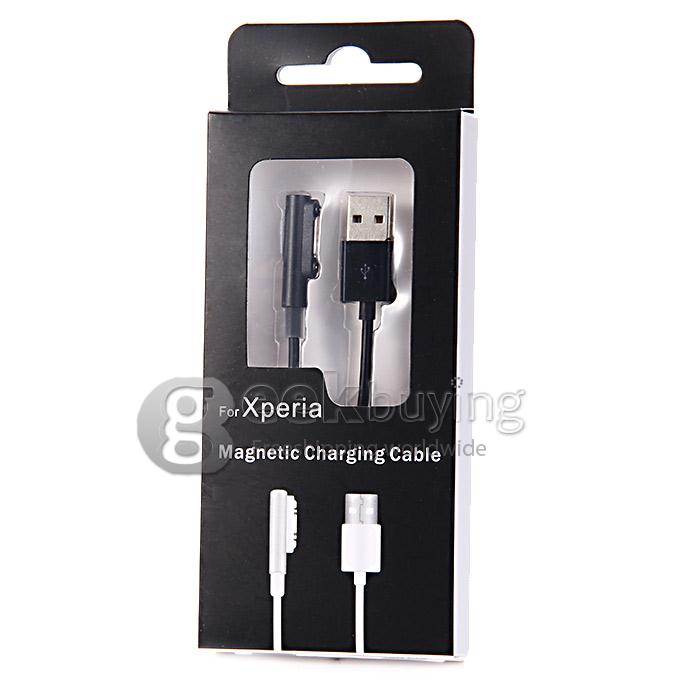 Magnetic Charging Cable Adapter USB Cable LED Smart Prompt for Sony Xperia Z3 Z2 Z1 - Black