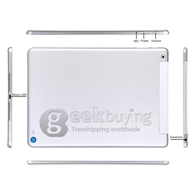 AM983 Allwinner A33 Quad Core 9.7 Inch Tablet PC Android 4.4 OS 1GB/16GB Capacitive Touch Screen BT - Silver