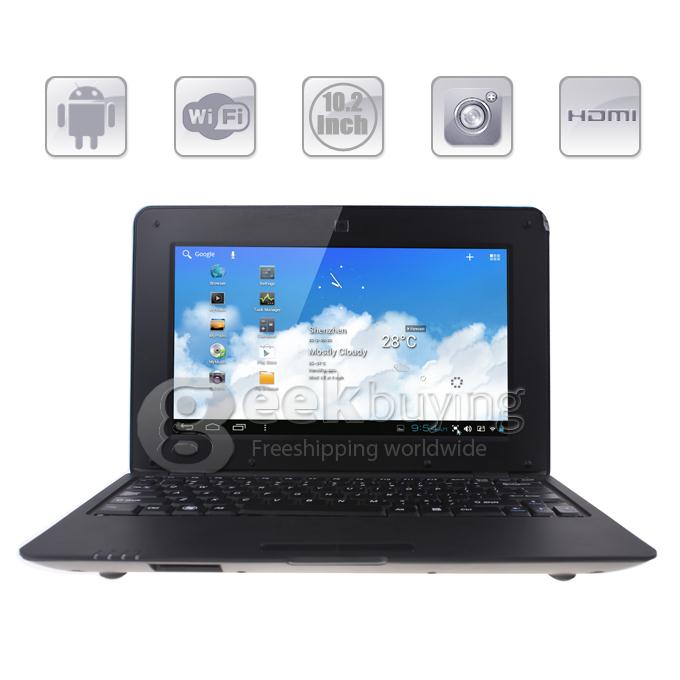 Q717 10.1 inch Touch Screen VIA 8880 A9 Android Notebook 4G ROM HDMI - Black