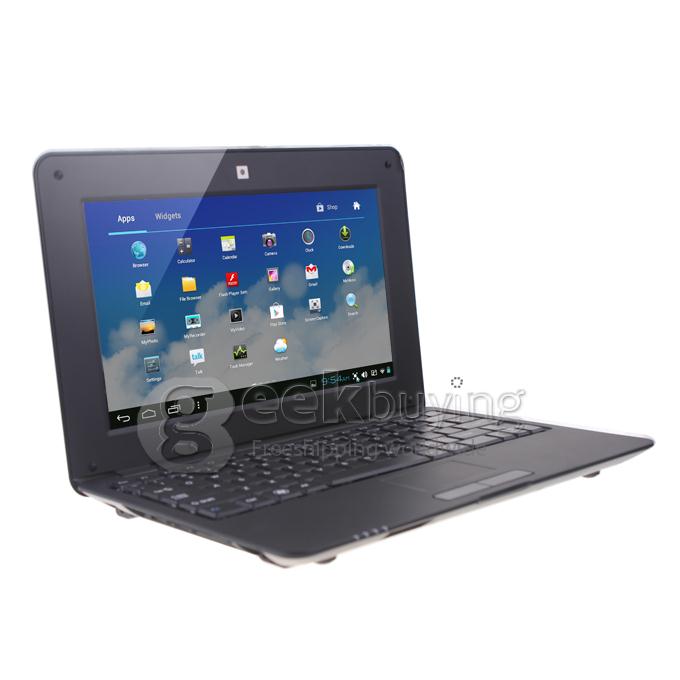 Q717 10.1 inch Touch Screen VIA 8880 A9 Android Notebook 4G ROM HDMI - Black
