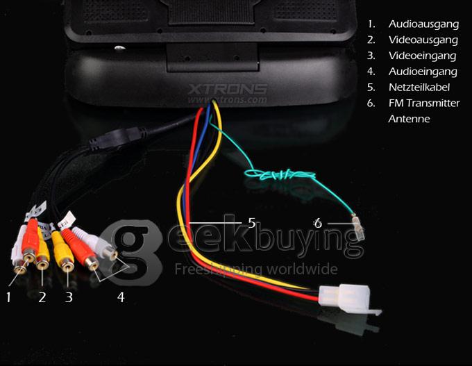 9.0 Inch Car Roof Mount Flip Down Overhead Monitor DVD Player 32 Bit Games Remote Control - Black