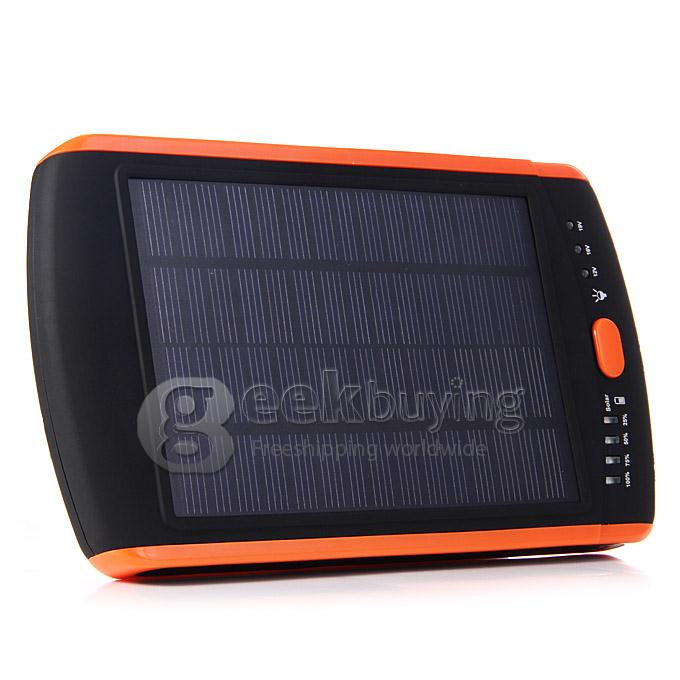 23000mAh High Capacity Solar Panel Multi-Voltage (12V 16V 19V) Portable Charger Power Bank With LED Flashlight