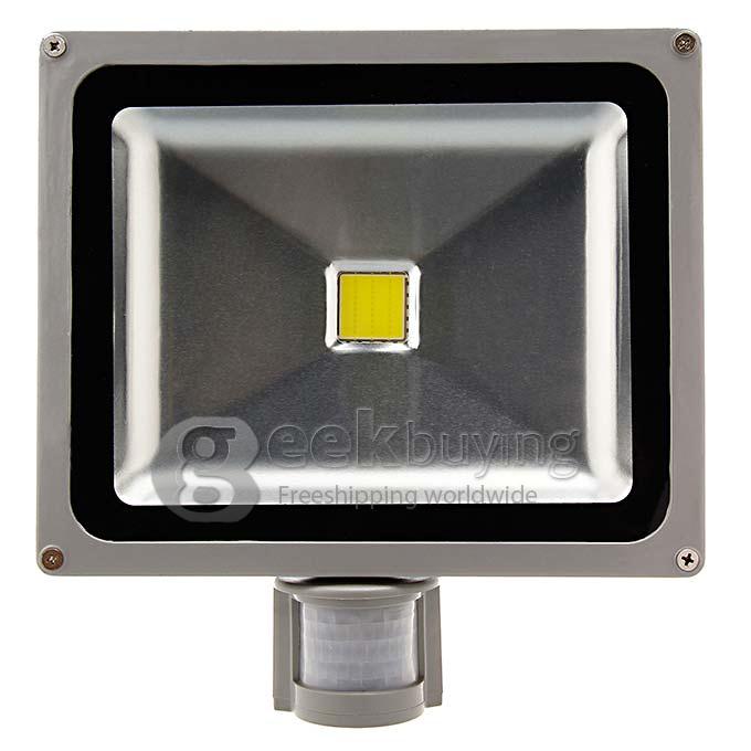 IP65 10W 900Lm IR Infrared Motion Sensor LED Flood Light Garden Lamp - Cold White