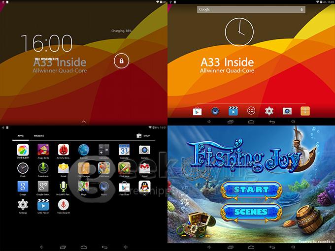 AM983 Allwinner A33 Quad Core 9.7 Inch Tablet PC Android 4.4 OS 1GB/16GB Capacitive Touch Screen BT - Silver