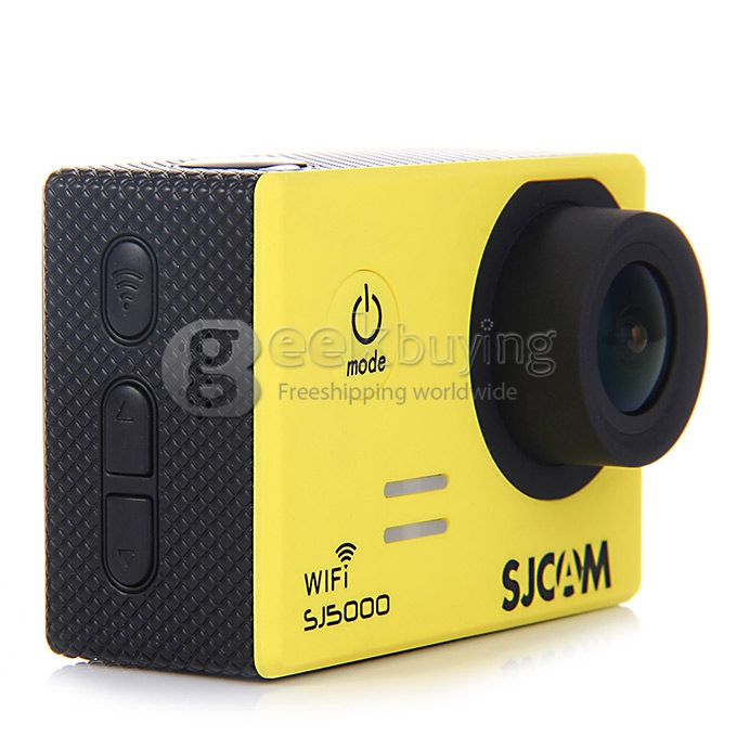 [US Stock] SJCAM SJ5000 WiFi Sports Camera Novatek 96655 14MP 1080P 2.0 Inch 170 Degrees Lens Waterproof Diving HD Camcorder Car DVR - Yellow