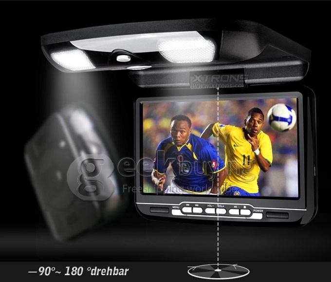 9.0 Inch Car Roof Mount Flip Down Overhead Monitor DVD Player