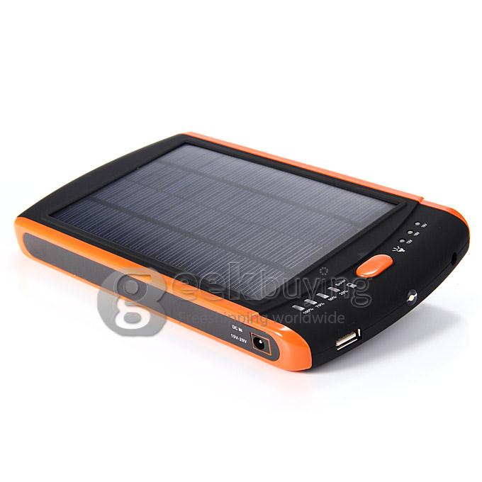 23000mAh High Capacity Solar Panel Multi-Voltage (12V 16V 19V) Portable Charger Power Bank With LED Flashlight