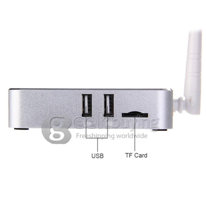 M8S RK3288 Quad Core 1.8GHz Android 4.4 Mini TV BOX HDMI HDD Player 2G/8G Dual Band 2.4G/5G WIFI Bluetooth 2.0MP Camera - Silver