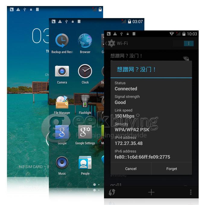 MLAIS M9 Smartphone MTK6592M Octa Core 1.4GHz QHD 5.0Inch Android 4.4 OS 1GB RAM 8GB ROM QHD 5.0MP 3G/GPS/OTG - Black