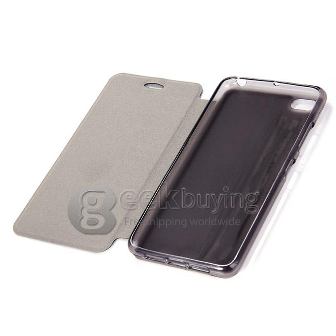 [HK Stock]Protective Cover Flip Stand Leather Case for Lenovo S90 High Quality - Black