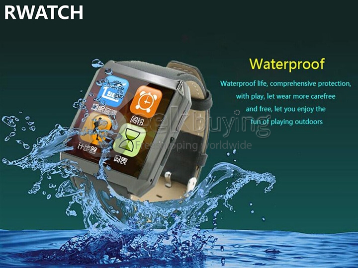 RWATCH R6S Wearable Bluetooth 4.0 Smart Watch Compass Hands-Free Call Pedometer Sleep Tracker for Android iOS Gold