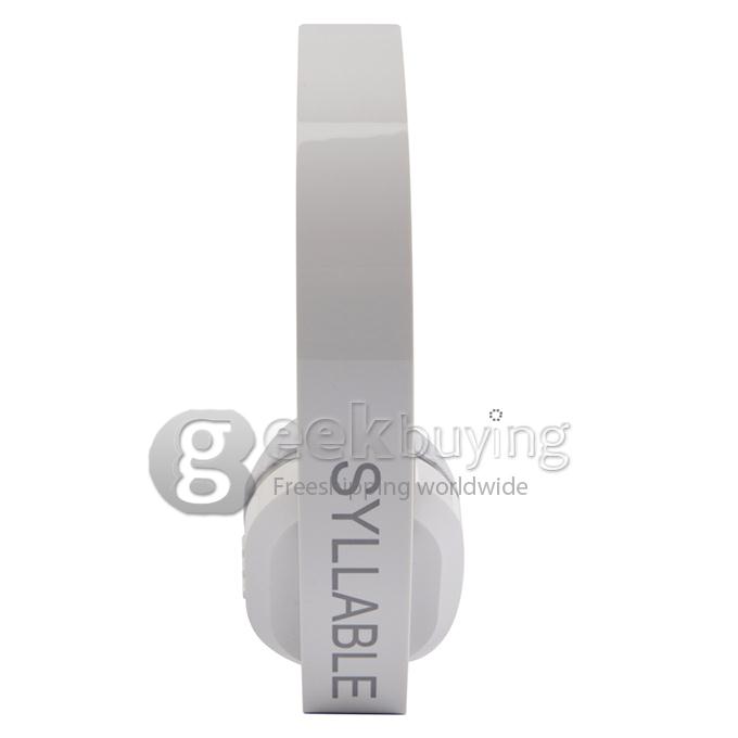Syllable G600 Wireless Bluetooth 4.0 Headphone Earphone Deep Bass Built-in Mic/ 40mm Speaker - White