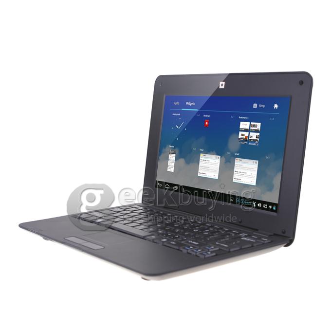 Q717 10.1 inch Touch Screen VIA 8880 A9 Android Notebook 4G ROM HDMI - Black