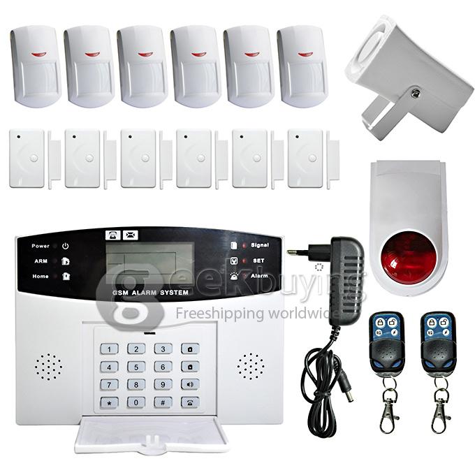YA-500-GSM-8 LCD Wireless GSM Autodial SMS Home House Office Security Burglar Intruder Alarm(EU Plug)