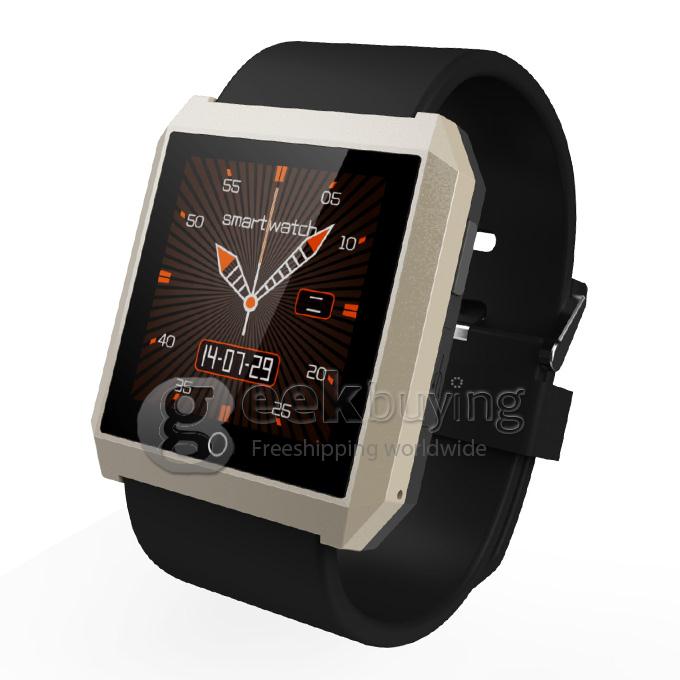 RWATCH R6S Wearable Bluetooth 4.0 Smart Watch Compass Hands-Free Call Pedometer Sleep Tracker for Android iOS Gold