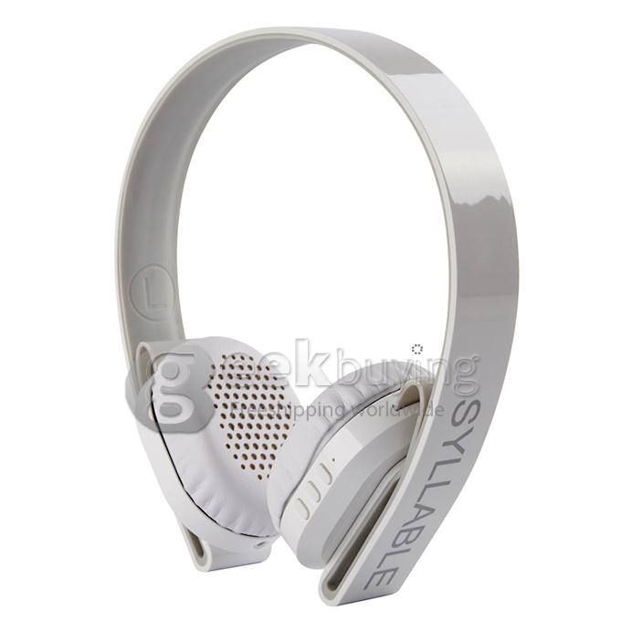 Syllable G600 Wireless Bluetooth 4.0 Headphone Earphone Deep Bass Built-in Mic/ 40mm Speaker - White
