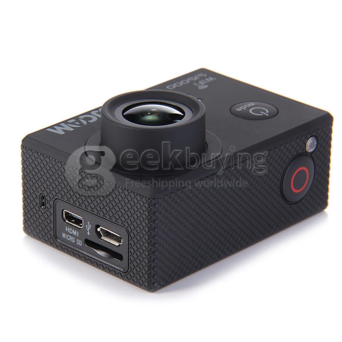 [US Stock] SJCAM SJ5000 WiFi Sports Camera Novatek 96655 14MP 1080P 2.0 Inch 170 Degrees Lens Waterproof Diving HD Camcorder Car DVR - Black