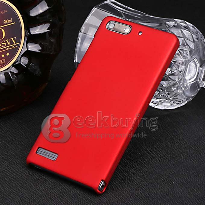 MOSKII Shield PC Back Case Protective Cover for HUAWEI Ascend G6 Smartphone - Red