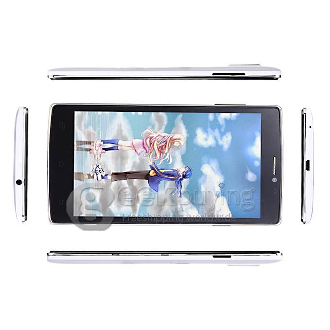 MIJUE G6 5.5inch MTK6572W Dual Core 1.2GHz Smartphone QHD Android 4.4 4GB ROM 2MP+0.3MP 3G GPS Dual SIM Smart Wake-White
