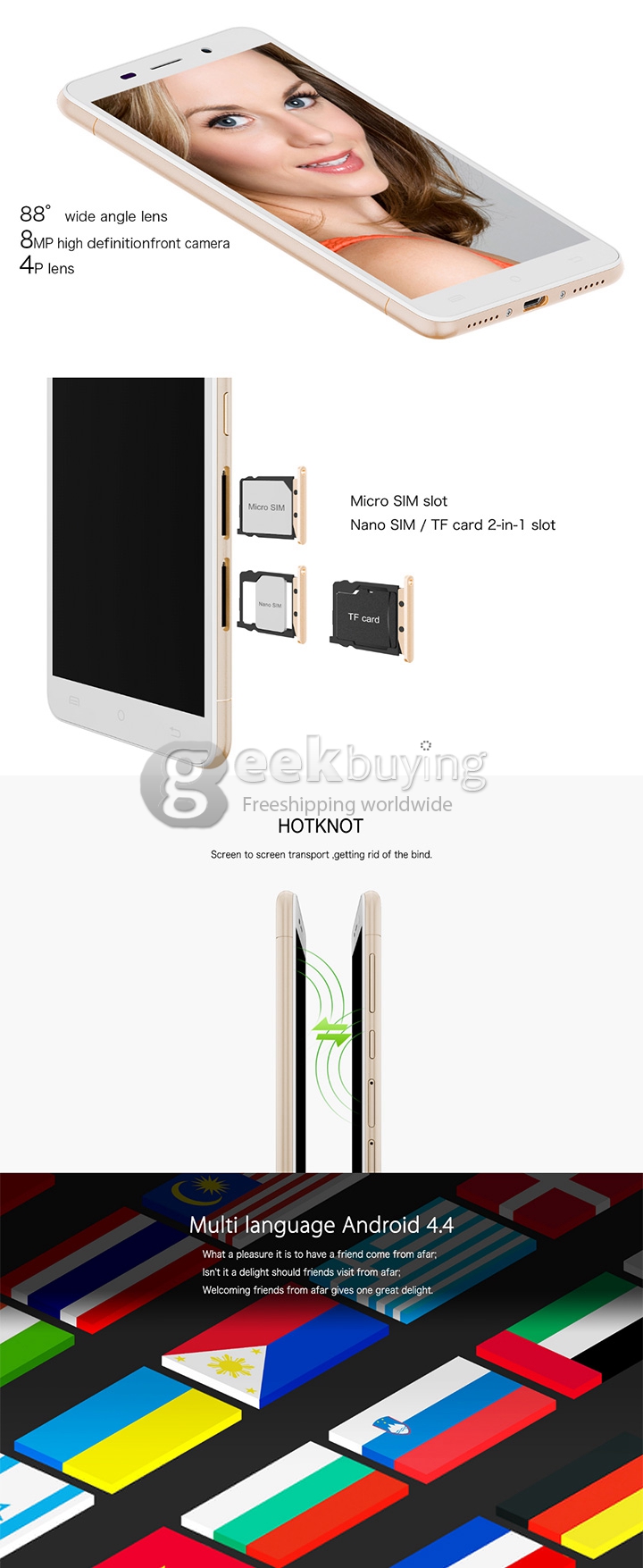 [HK Stock]CUBOT X9 MTK6592M Octa Core 1.4GHz Smartphone Android 4.4 2GB 16GB 5.0 Inch IPS HD Screen Dual Cameras Dual SIM - Black