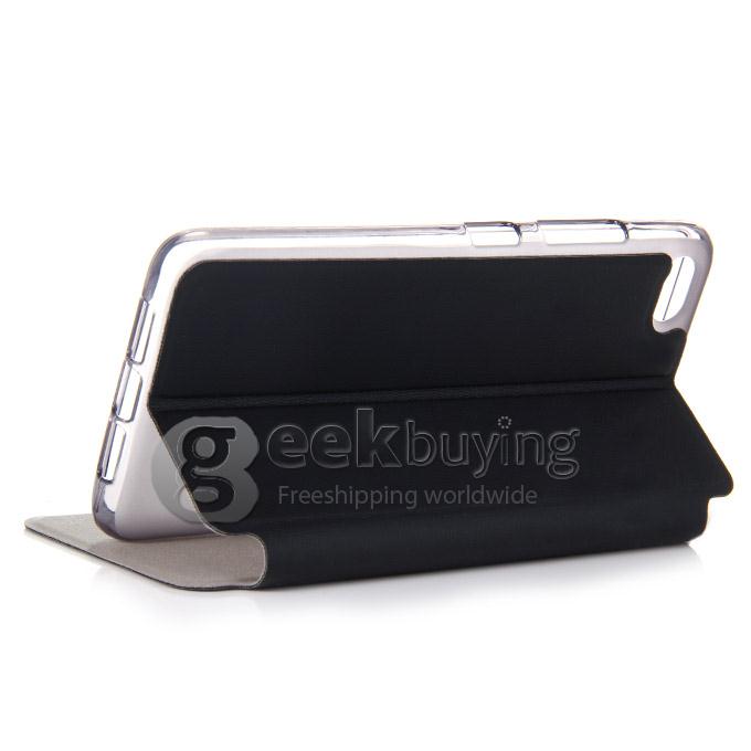 [HK Stock]Protective Cover Flip Stand Leather Case for Lenovo S90 High Quality - Black