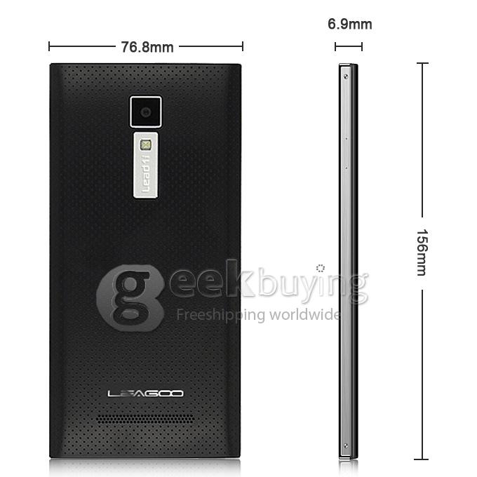 LEAGOO Lead 1i MTK6582 Quad Core 1.3GHz 5.5Inch Smartphone Android4.4 1GB+8GB 13.0MP 5.0MP IPS HD 3G/GPS/OTG - Black