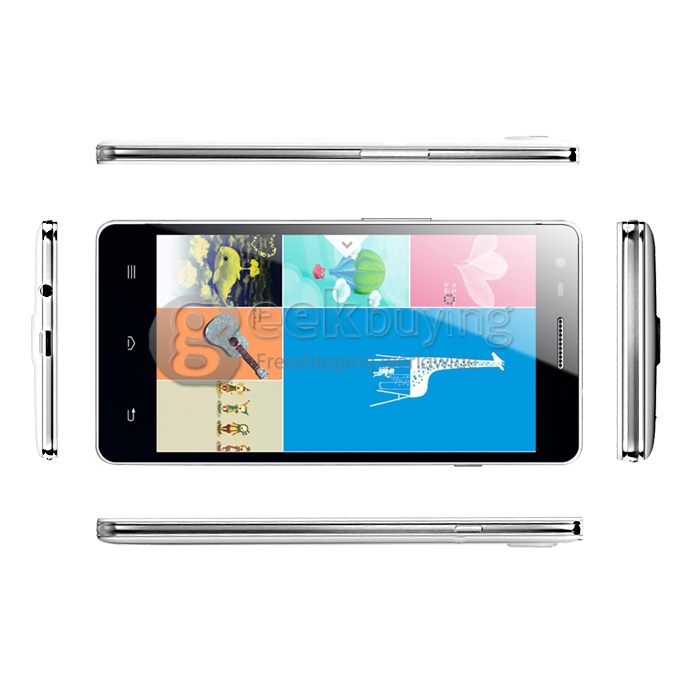 VK1000 5 Inch FDD-LTE 4G Smartphone IPS QHD Screen MTK6582+6290 Dual Platform 1GB RAM 4GB ROM 8.0MP Android 4.2 OTG/GPS - White