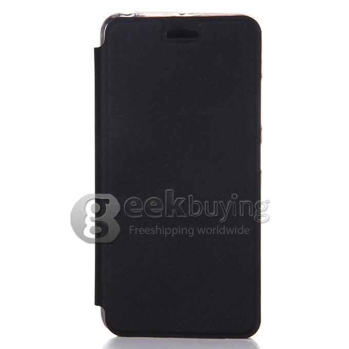 [HK Stock]Protective Cover Flip Stand Leather Case for Lenovo S90 High Quality - Black