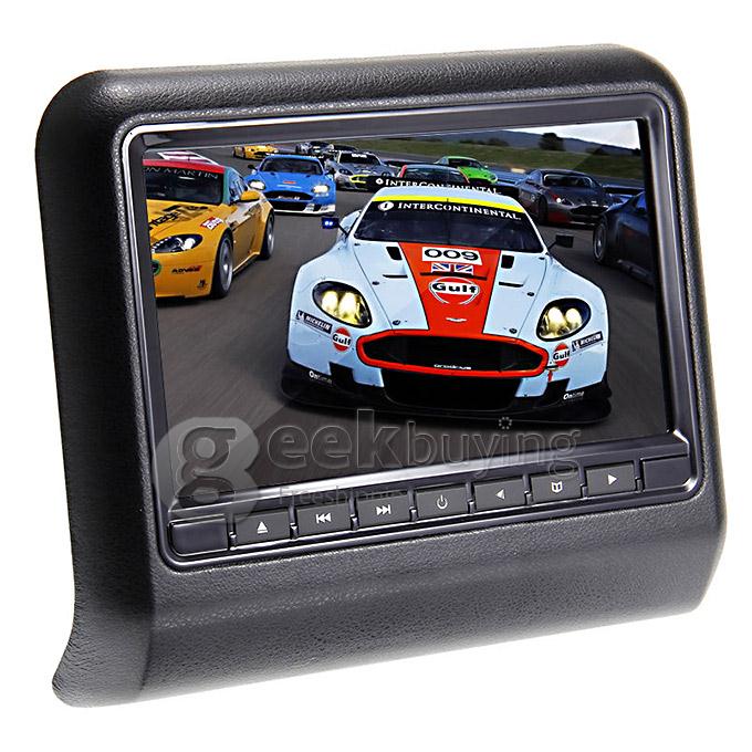 XD9901 9 Inch Digital HD LCD Bracket Car Headrest Monitor CD Games FM DVD Remote Controller Game Pad Function - Black