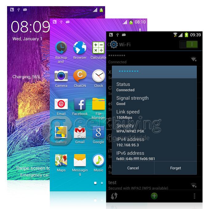 NO.1 Note 4 5.7inch 3G MTK6582 Quad-Core 1.3GHz Smartphone Android 4.4 1GB RAM 8GB ROM 8.0MP+5.0MP HD Air Gesture- White