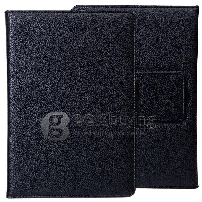 Removable Wireless Bluetooth QWERTY Keyboard Leather Stand Case Cover for Google Nexus 9 - Black