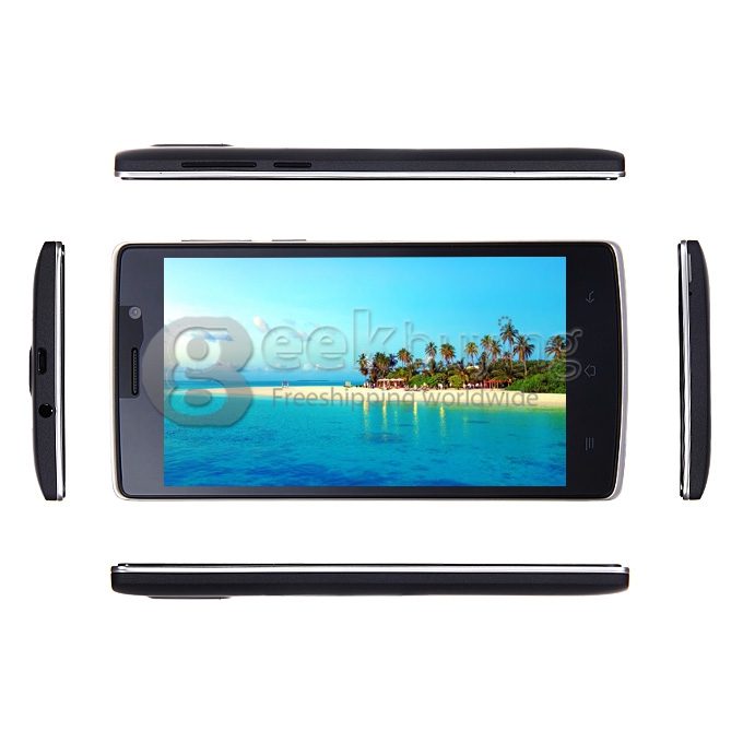 LANDVO L200S 5.0Inch IPS HD MTK6582 Quad Core 1.3GHz Smartphone Android 4.4 1GB RAM 8GB ROM 8MP 2MP Dual SIM 4G - Black