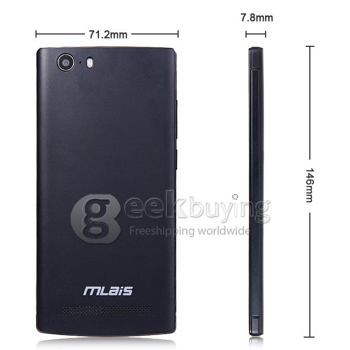MLAIS M9 Smartphone MTK6592M Octa Core 1.4GHz QHD 5.0Inch Android 4.4 OS 1GB RAM 8GB ROM QHD 5.0MP 3G/GPS/OTG - Black