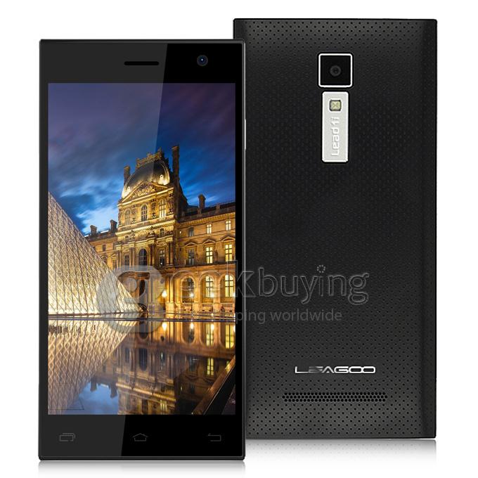 LEAGOO Lead 1i MTK6582 Quad Core 1.3GHz 5.5Inch Smartphone Android4.4 1GB+8GB 13.0MP 5.0MP IPS HD 3G/GPS/OTG - Black