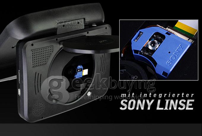 9.0 Inch Car Roof Mount Flip Down Overhead Monitor DVD Player 32 Bit Games Remote Control - Black