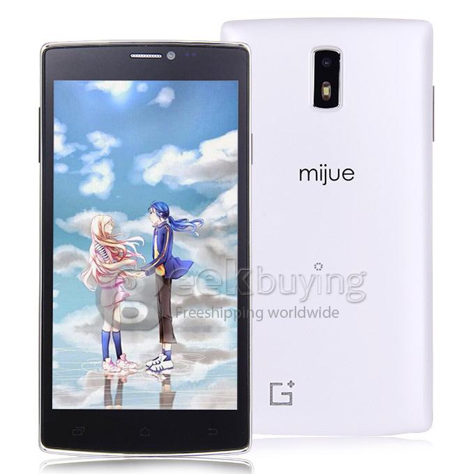 MIJUE G6 5.5inch MTK6572W Dual Core 1.2GHz Smartphone QHD Android 4.4 4GB ROM 2MP+0.3MP 3G GPS Dual SIM Smart Wake-White