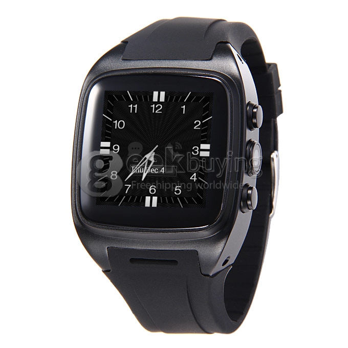 PW306 MTK6572 Dual Core 1.3GHz 1.54 Inch Android 4.2 Smartphone Watch 4G-ROM Capacitive Touch Screen 3MP 3G/GPS/WIFI - Black