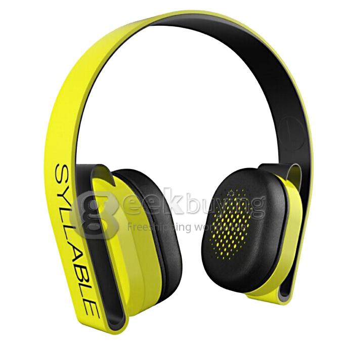 Syllable G600 Wireless Bluetooth 4.0 Headphone Earphone Deep Bass Built-in Mic / 40mm Speaker - Yellow