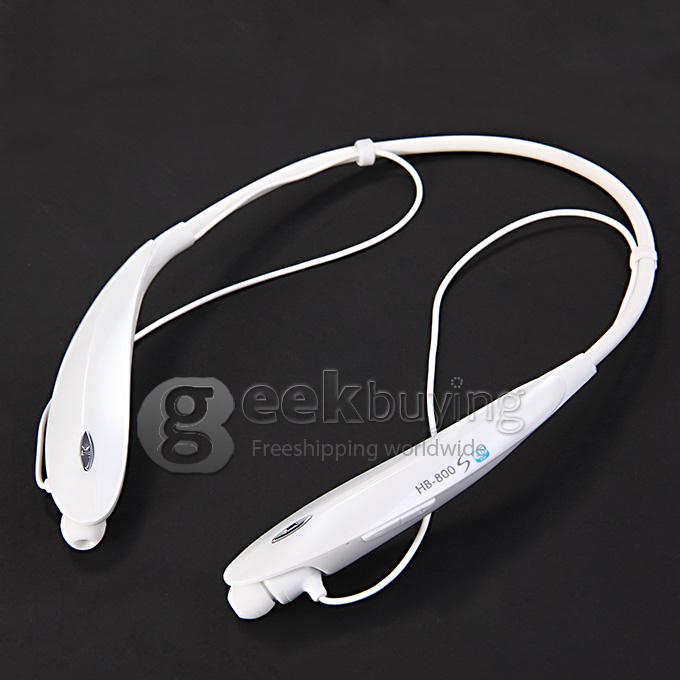 HB-800S CSR Bluetooth 4.0 Wireless Neck Headphone Stereo Earphone with Mic for iPhone Samsung HTC - White