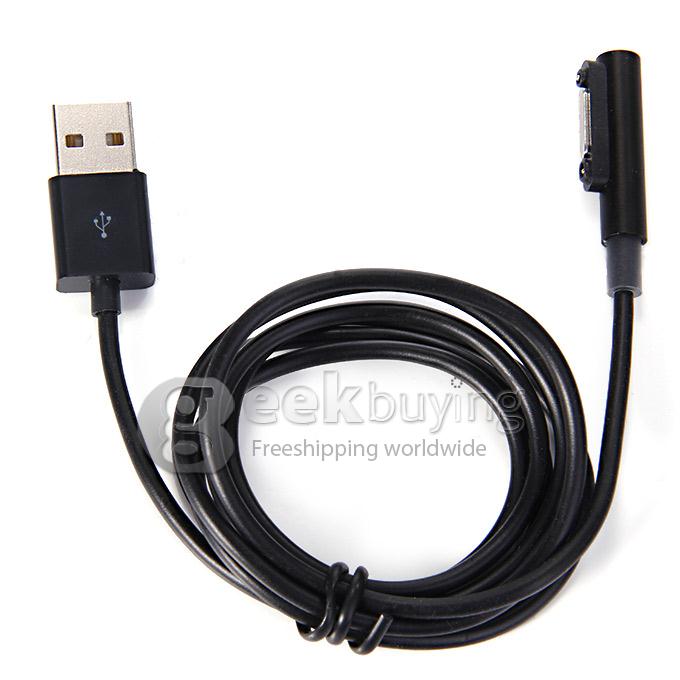 Magnetic Charging Cable Adapter USB Cable LED Smart Prompt for Sony Xperia Z3 Z2 Z1 - Black